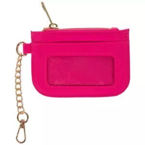 New! Hot Pink Keychain Coin Pouch NWT